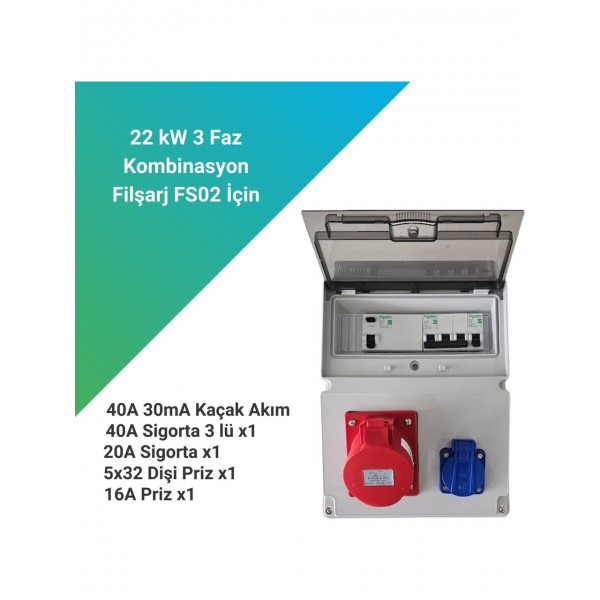 Filşarj 22 Kw 3 Fazlı Trifaze Kombinasyon Kutusu